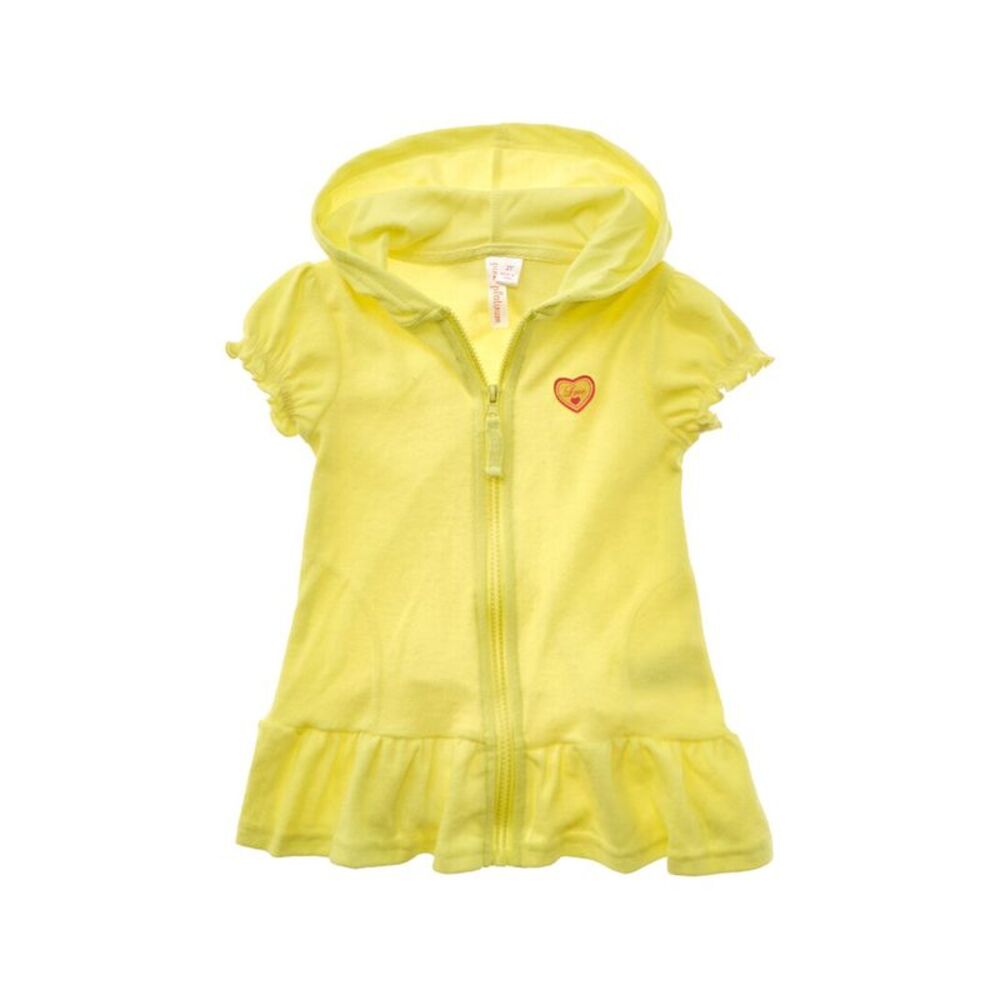 Pink Platinum Girls Hooded Terry Coverup, Yellow